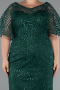 Robe De Invitation Grande Taille Midi Émeraude ABK2372