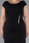 Robe De Fête Grande Taille Midi Noir ABK2340