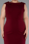 Robe De Fête Grande Taille Midi Rouge Bordeaux ABK2422