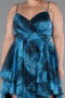 Robe de Soirée Grande Taille Longue Vert Pétrole ABU5211