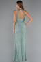 Robe de Soirée Longue Menthe ABU5213