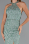 Robe de Soirée Longue Menthe ABU5213