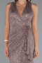 Robe de Soirée Longue Squameuse Vison ABU5209