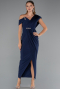 Robe de Cérémonie Midi Bleu Marine ABK2423