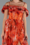 Robe De Soirée Longue Orange ABU5133