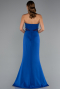 Robe de Soirée Longue Bleu Saxe ABU5227