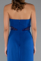 Robe de Soirée Longue Bleu Saxe ABU5227