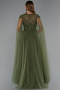Robe De Soirée Longue Kaki ABU4707