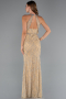 Robe de Soirée Longue Or ABU5213