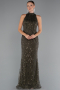 Robe De Soirée Longue Kaki Foncé ABU4791