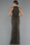 Robe De Soirée Longue Kaki Foncé ABU4791