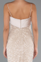 Robe de Cérémonie Midi Beige ABK2429