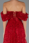 Robe De Soirée Longue Rouge ABU5226