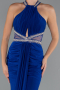 Robe de Soirée Longue Bleu Saxe ABU5258