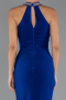 Robe de Soirée Longue Bleu Saxe ABU5258