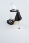 Chaussure de soirée Satin Noir ABS1157