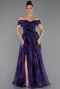 Robe de Soirée Longue Violet ABU5262