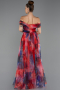 Robe de Soirée Longue Orange ABU5262