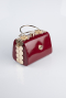 Sac de Soirée Cuir Verni Rouge Bordeaux KC170