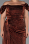 Robe de Soirée Grande Taille Longue Cuivre ABU2658