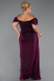 Robe De Soirée Grande Taille Longue Prune ABU2658