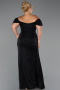 Robe de Soirée Grande Taille Longue Noir ABU2658