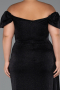 Robe de Soirée Grande Taille Longue Noir ABU2658