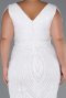 Robe De Fiançailles Grande Taille Squameuse Longue Blanc ABU3845