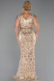 Robe De Fiançailles Grande Taille Squameuse Longue Or ABU3845