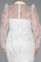 Robe De Fiançailles Grande Taille Longue Blanc ABU4527