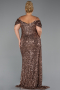 Robe De Soirée Grande Taille Longue Cuivre ABU5232