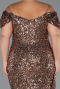 Robe De Soirée Grande Taille Longue Cuivre ABU5232