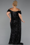 Robe De Soirée Grande Taille Longue Noir ABU5232