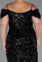 Robe De Soirée Grande Taille Longue Noir ABU5232