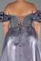 Robe De Soirée Grande Taille Perlé Longue Gris ABU5155
