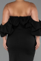 Robe De Soirée Grande Taille Longue Noir ABU4990