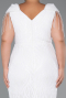 Robe De Fiançailles Grande Taille Longue Blanc ABU4821