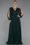 Robe Grande Taille Longue Mousseline Émeraude ABU5276