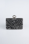 Sac De Soirée Luxe Noir-Argent SH830