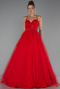 Robe de Soirée Longue Rouge ABU5279