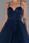 Robe de Soirée Longue Bleu Marine ABU5279