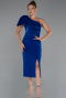 Robe De Cérémonie Midi Bleu Saxe ABK2249