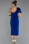 Robe De Cérémonie Midi Bleu Saxe ABK2249