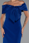 Robe De Soirée Midi Bleu Saxe ABK2263