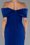 Robe De Soirée Midi Bleu Saxe ABK2263