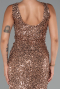 Robe de Soirée Longue Cuivre ABU5281