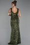 Robe de Soirée Longue Kaki ABU5281