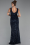 Robe de Soirée Longue Bleu Marine ABU5281