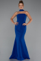 Robe Queue de Poisson Longue Bleu Saxe ABU5282
