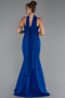 Robe Queue de Poisson Longue Bleu Saxe ABU5282